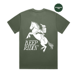Keep Ridin Tee – Oversized Cowboy Graphic Shirt