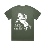 Keep Ridin Tee – Oversized Cowboy Graphic Shirt