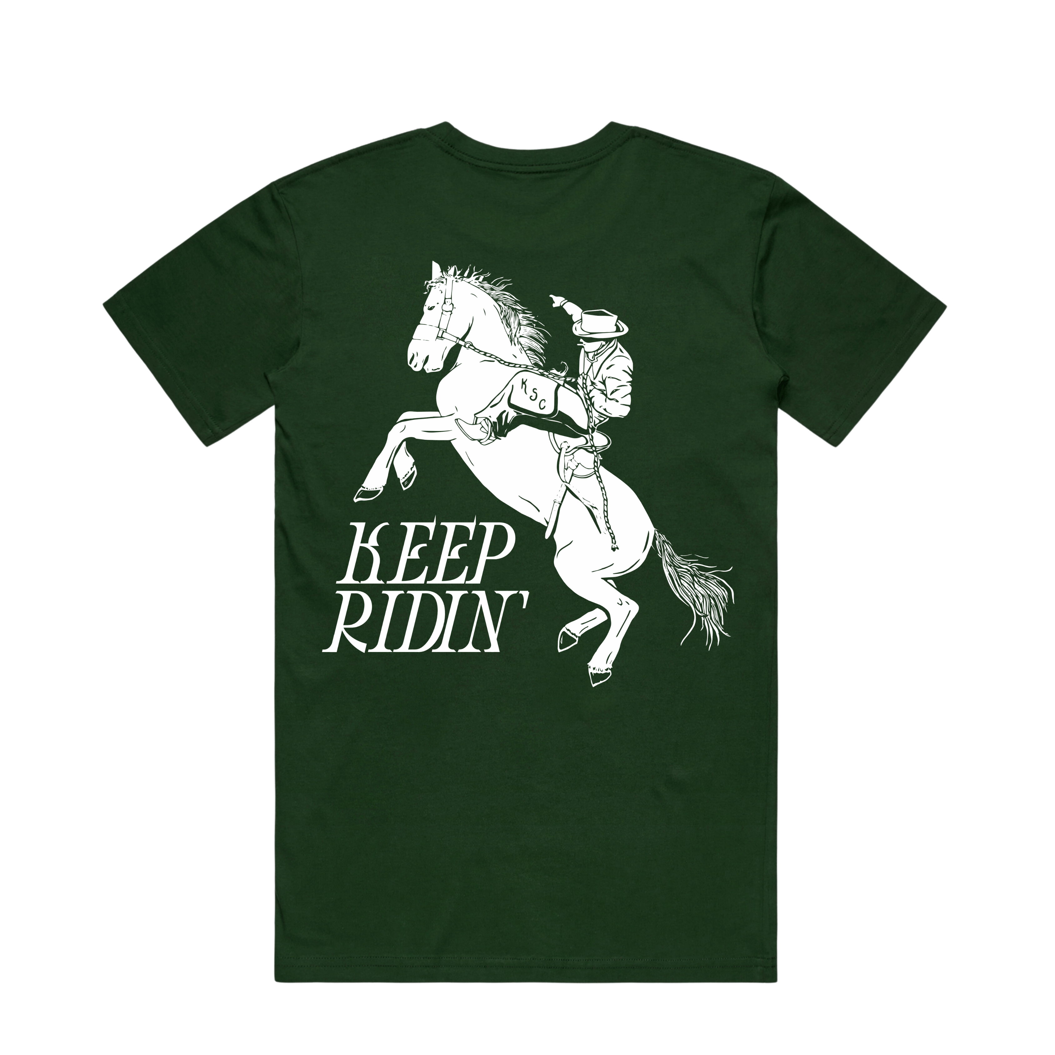 Keep Ridin Tee – Classic Fit Cowboy Graphic Shirt